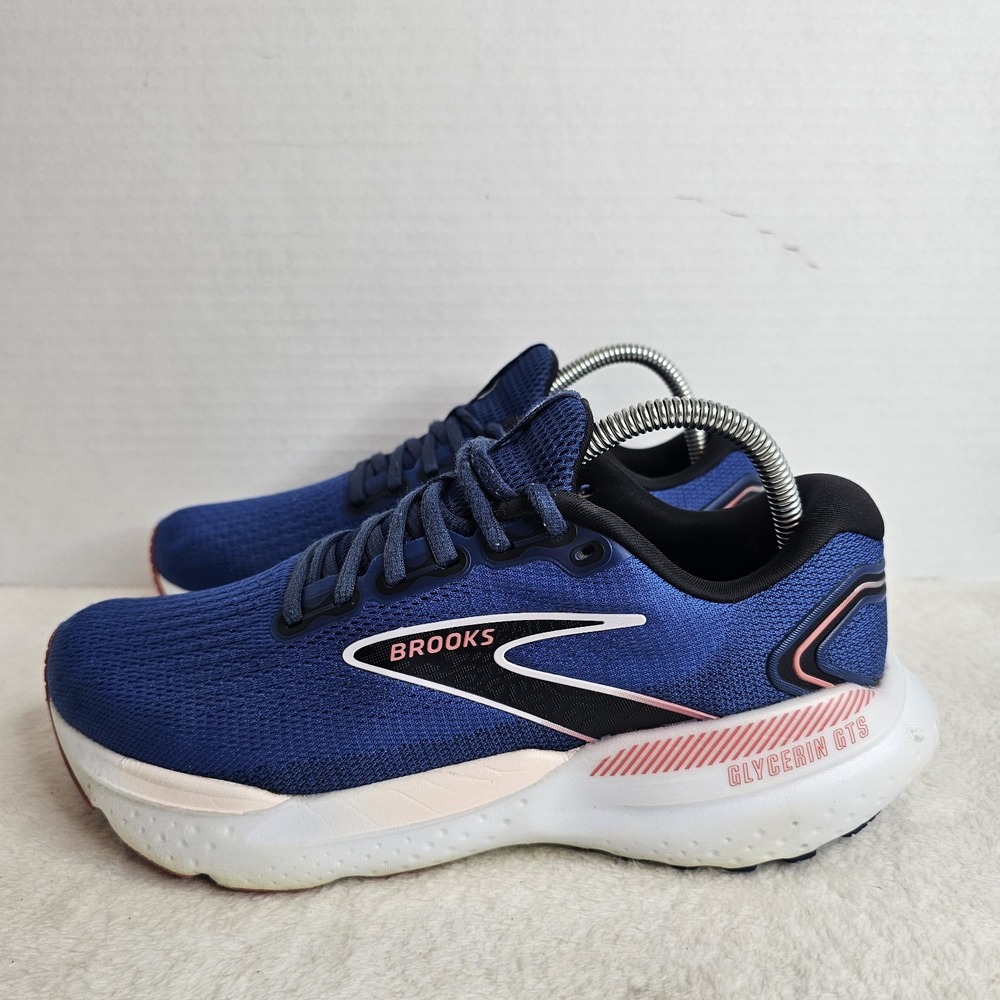 Brooks Glycerin GTS 21 Running Shoes Womens Size 9.5D Blue Sneakers 1204091D496